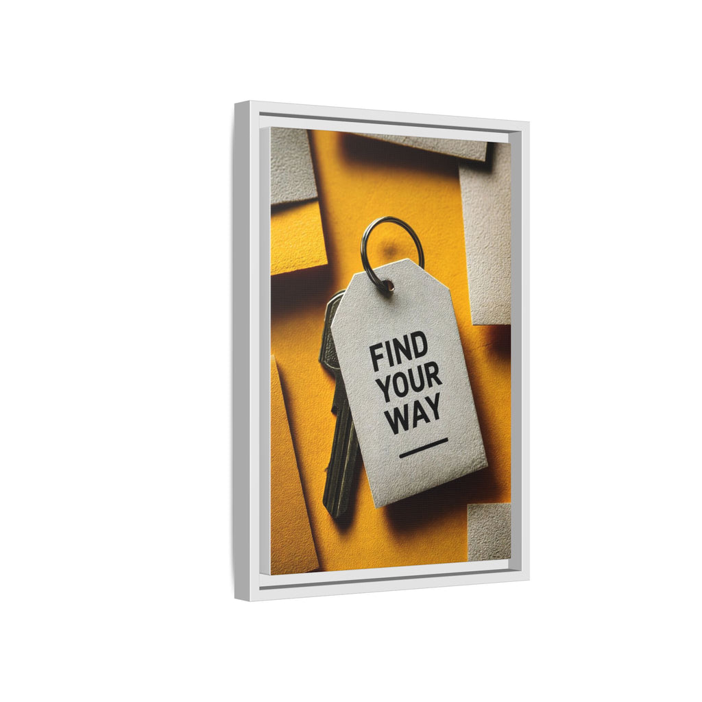 Find Your Way Motivational Wall Art — Framed Matte Canvas