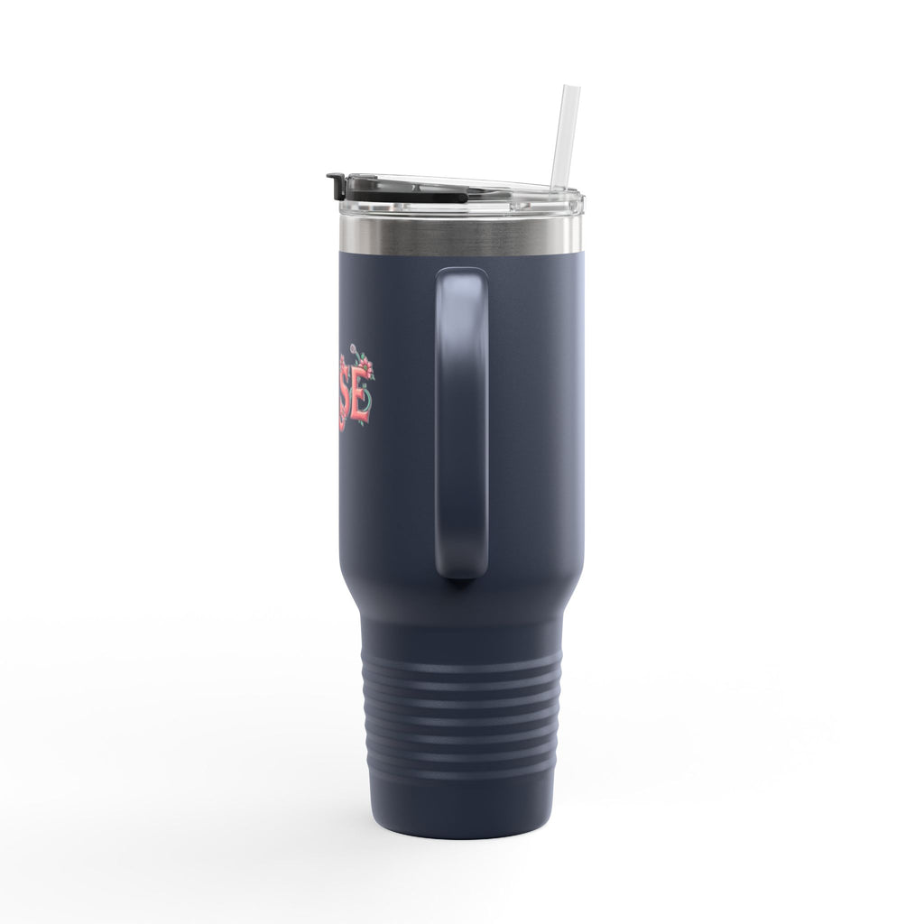 Nurse 40oz Insulated Travel Mug — Floral Stethoscope