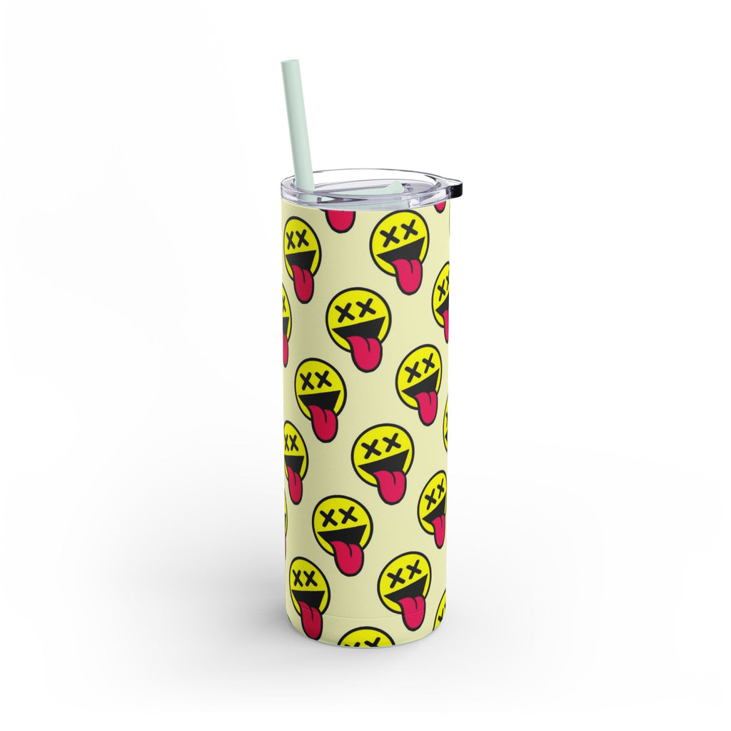 Funny Emoji Tumbler, 20oz, Party Cup, Gift for Teens, Drinkware, Kawaii Style, Summer Vibes, Unique Design