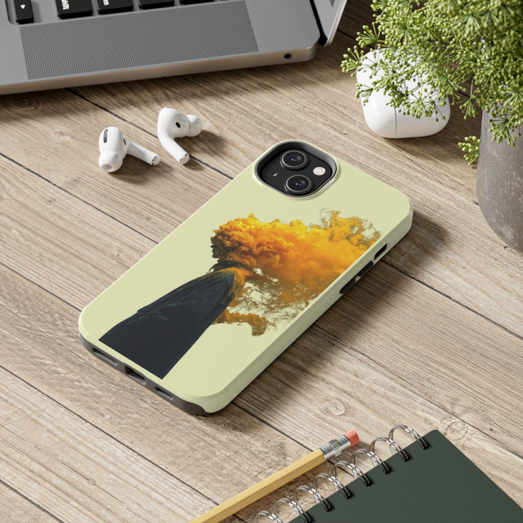 Surreal Yellow Smoke Head Protective Cover