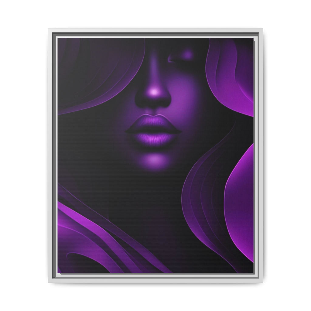 The Quiet Bloom – Purple Abstract Woman Portrait