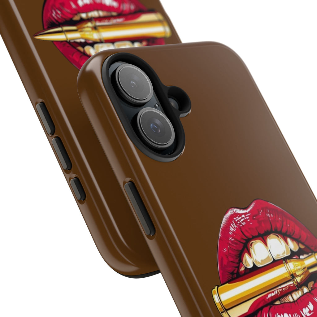 Bold Lip Art Phone Case, Tough iPhone Case, Stylish Cell Phone Cover, Unique Gift for Her, Trendy Accessories