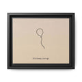 Framed Matte Canvas Art — Minimal Balloon “If it’s heavy, Let it go.” Inspirational Wall Decor