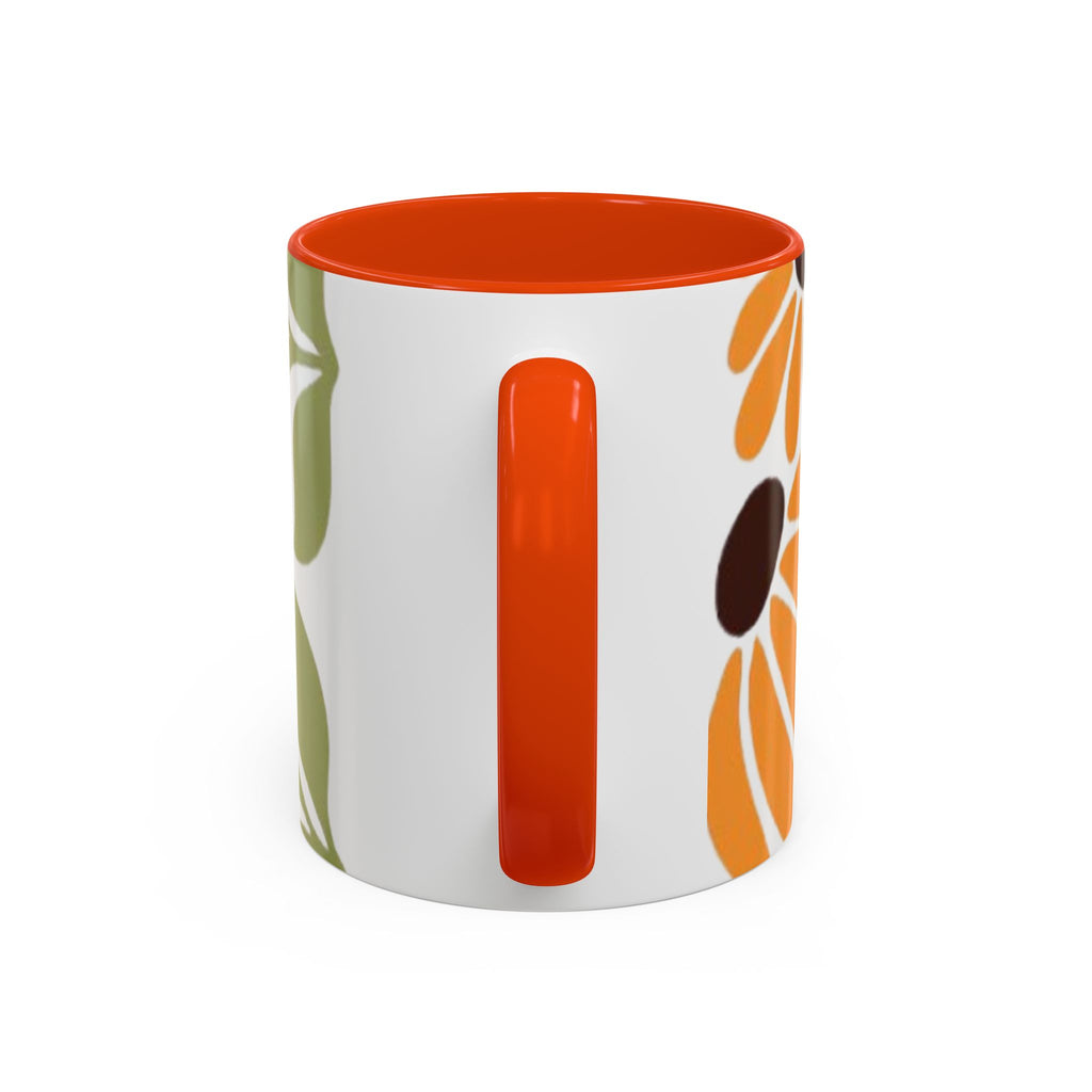Colorful Floral Mugs, Bright Ceramic Coffee Cups