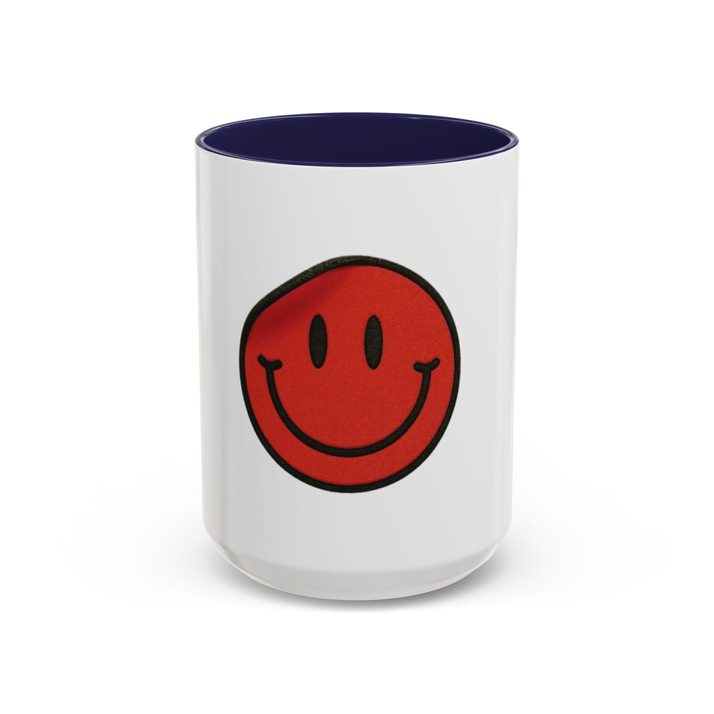 Smiley Face Accent Coffee Mug - Cheerful Gift for Coffee Lovers, Funny Kitchen Decor, Best Gift for Birthdays, Unique Office Mug