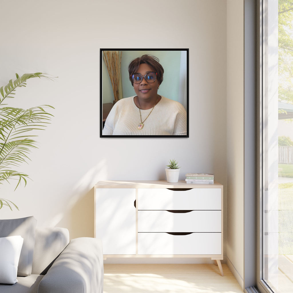 Framed Matte Canvas Portrait Print — Personalized Wall Art Gift