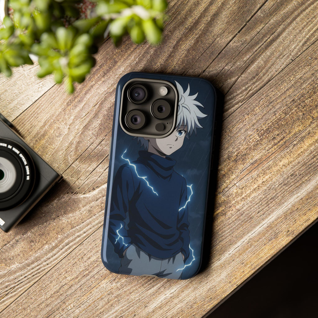 Anime Phone Case Featuring Lightning Design,