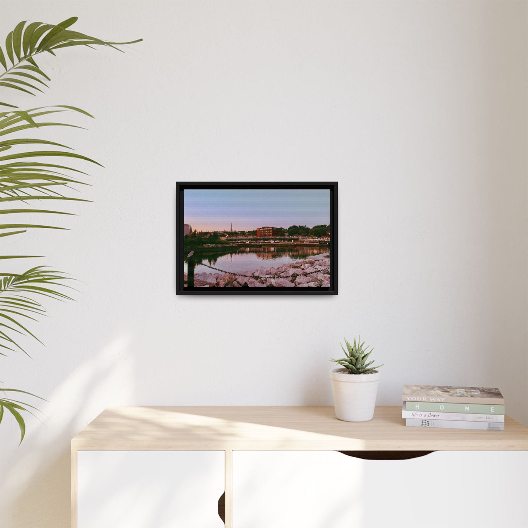 Tranquil Harbor Sunset Wall Art