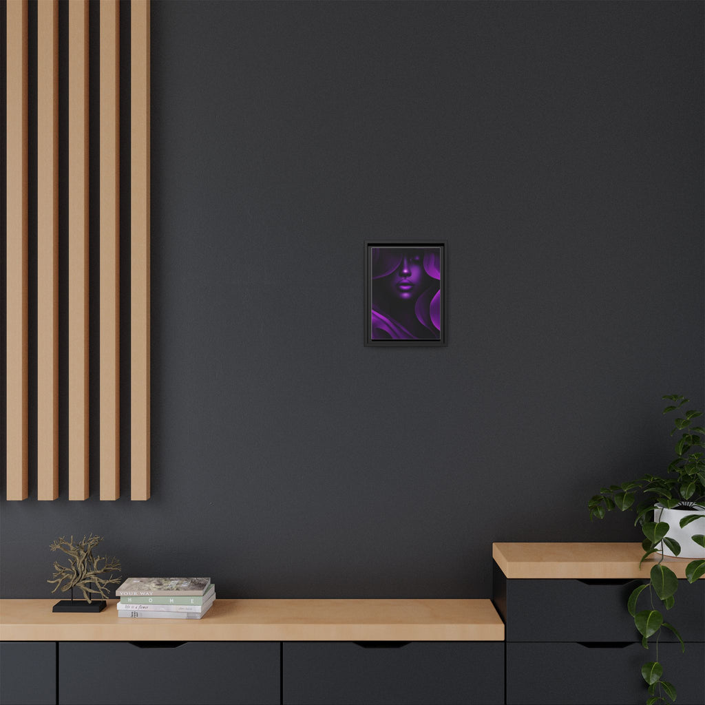The Quiet Bloom – Purple Abstract Woman Portrait