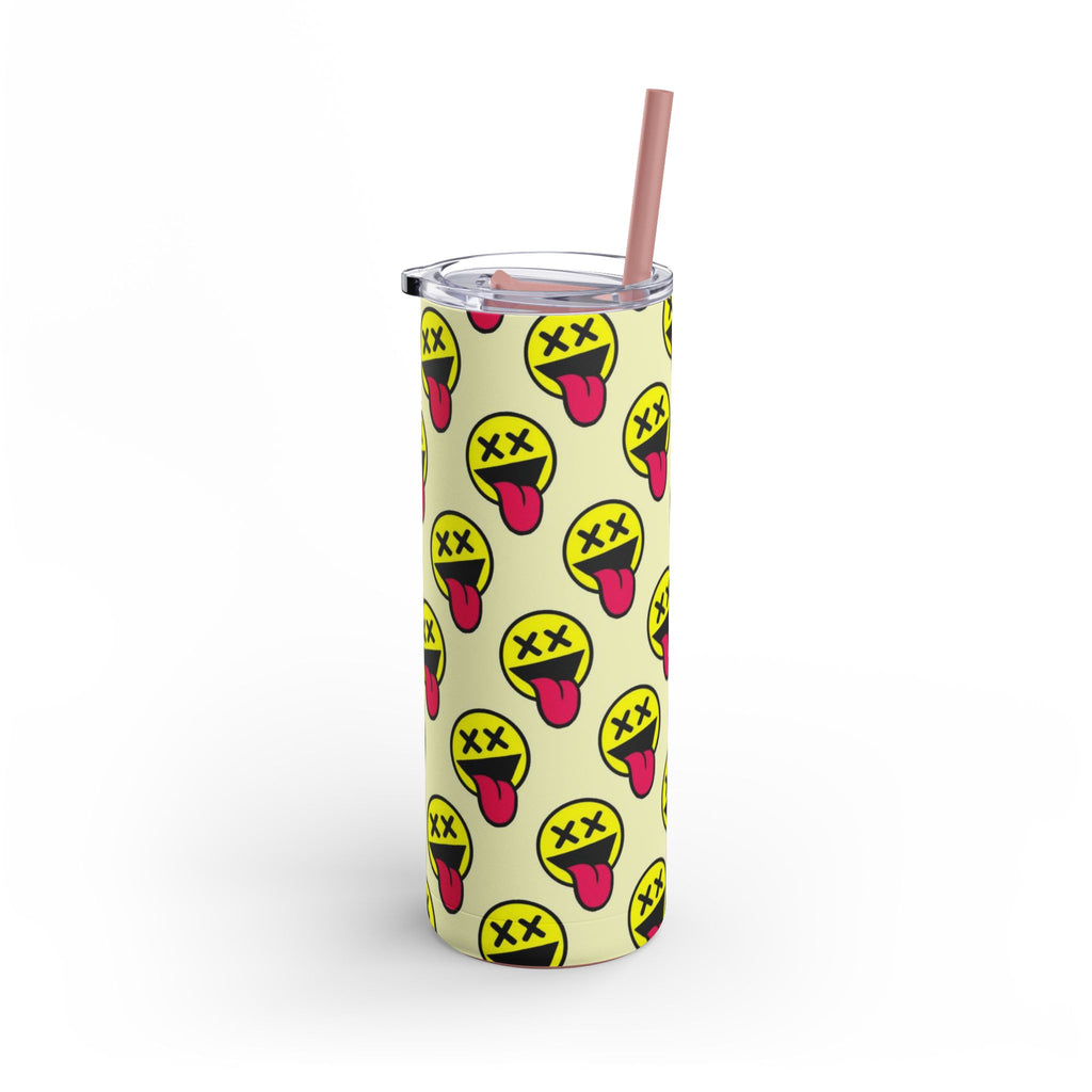 Funny Emoji Tumbler, 20oz, Party Cup, Gift for Teens, Drinkware, Kawaii Style, Summer Vibes, Unique Design
