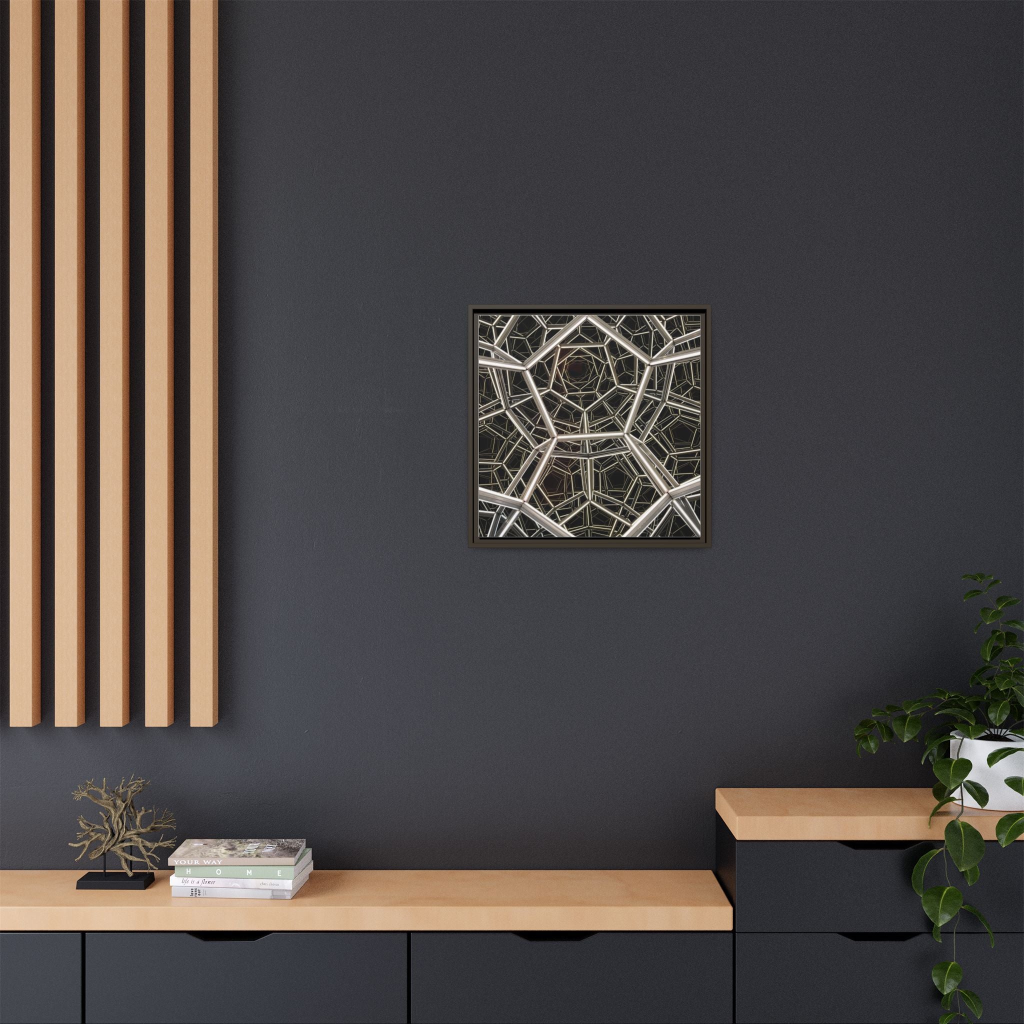 Framed Wall Art Print, Modern Geometric Canvas, Abstract Home Decor, Unique Gift, Stylish Office Art, Contemporary Room Decor