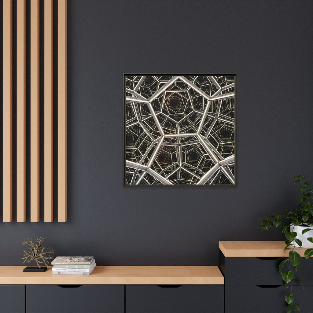 Framed Wall Art Print, Modern Geometric Canvas, Abstract Home Decor, Unique Gift, Stylish Office Art, Contemporary Room Decor
