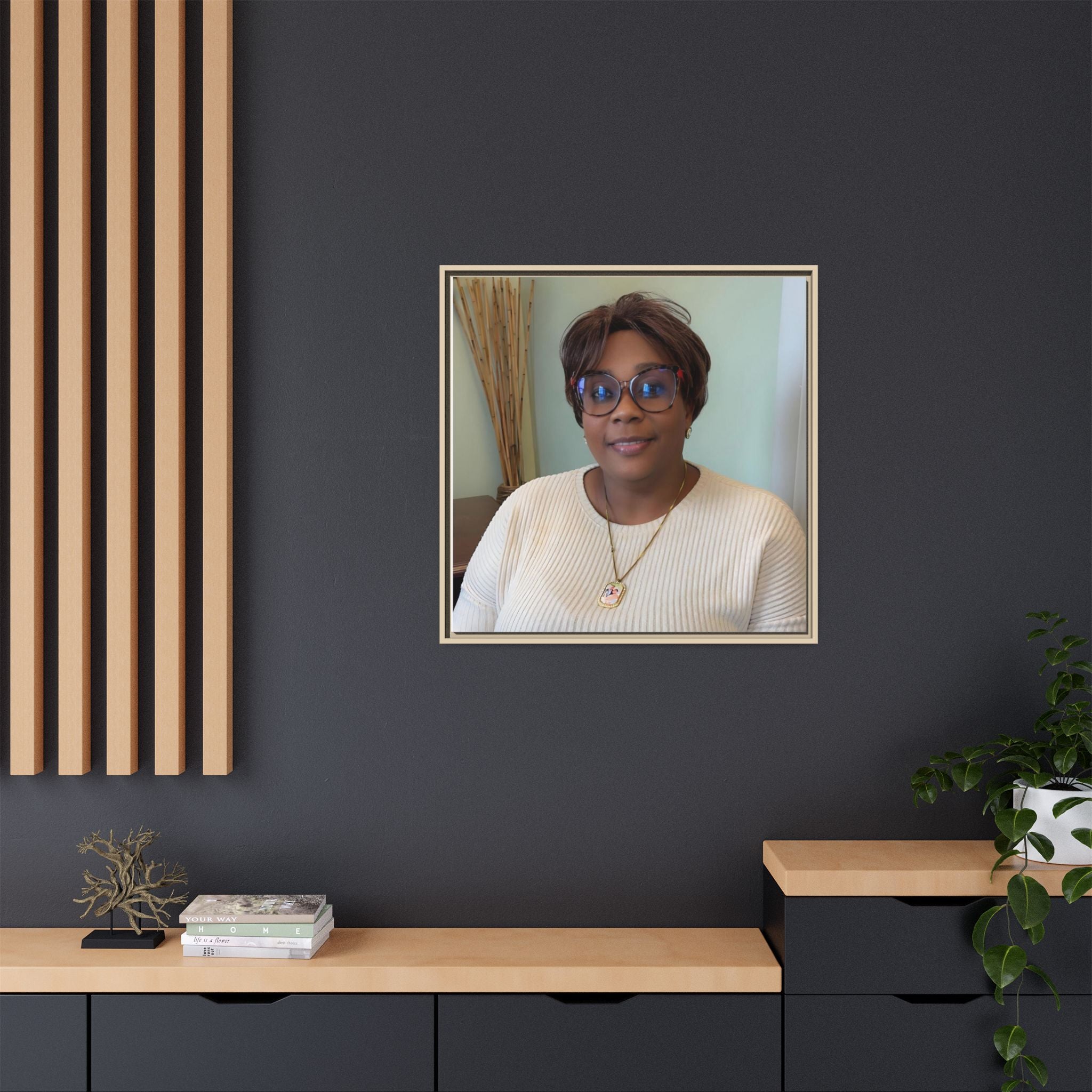 Framed Matte Canvas Portrait Print — Personalized Wall Art Gift