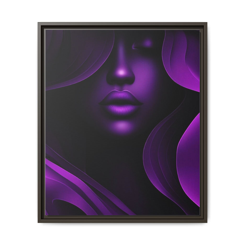 The Quiet Bloom – Purple Abstract Woman Portrait