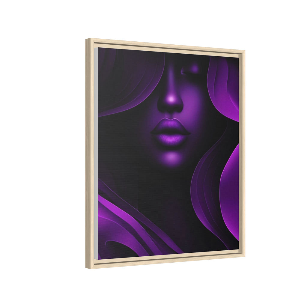 The Quiet Bloom – Purple Abstract Woman Portrait