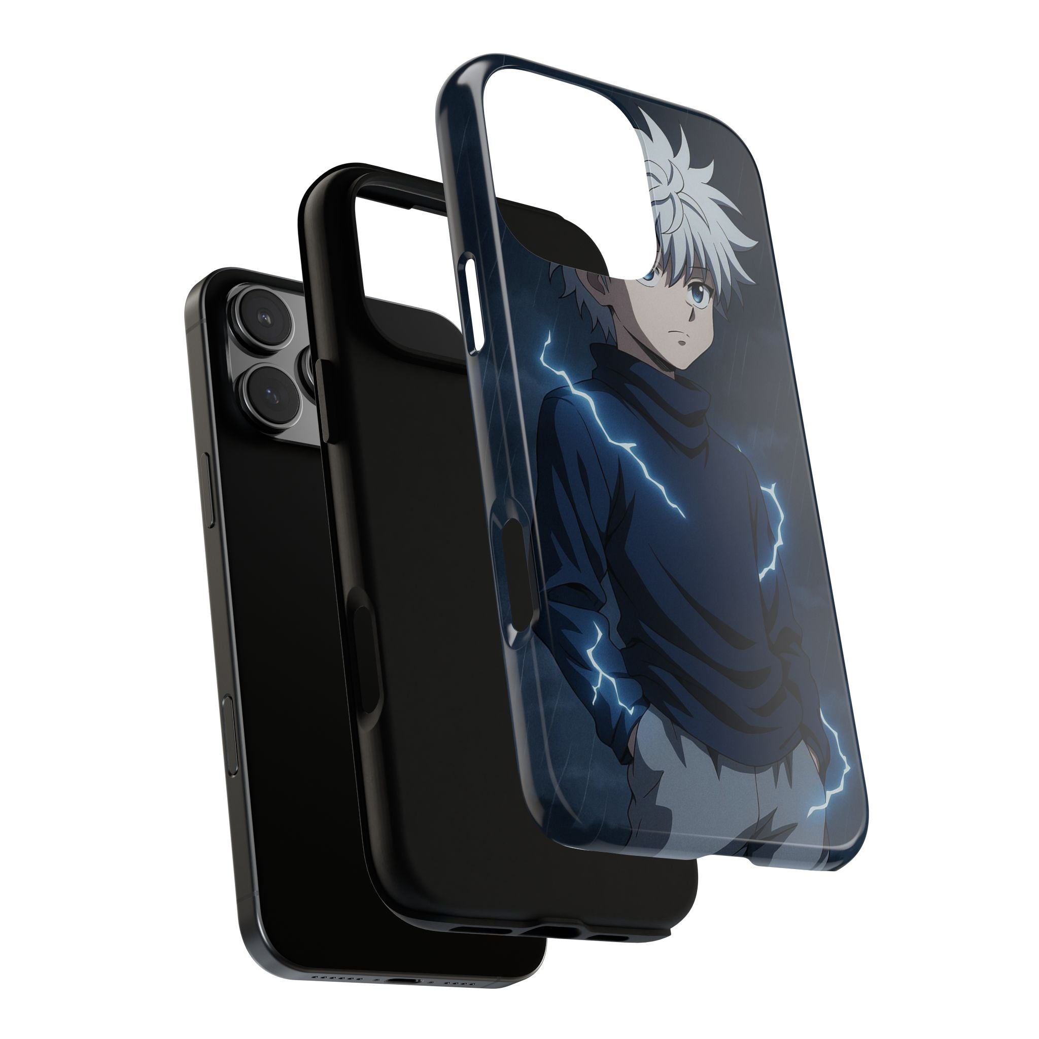Anime Phone Case Featuring Lightning Design,