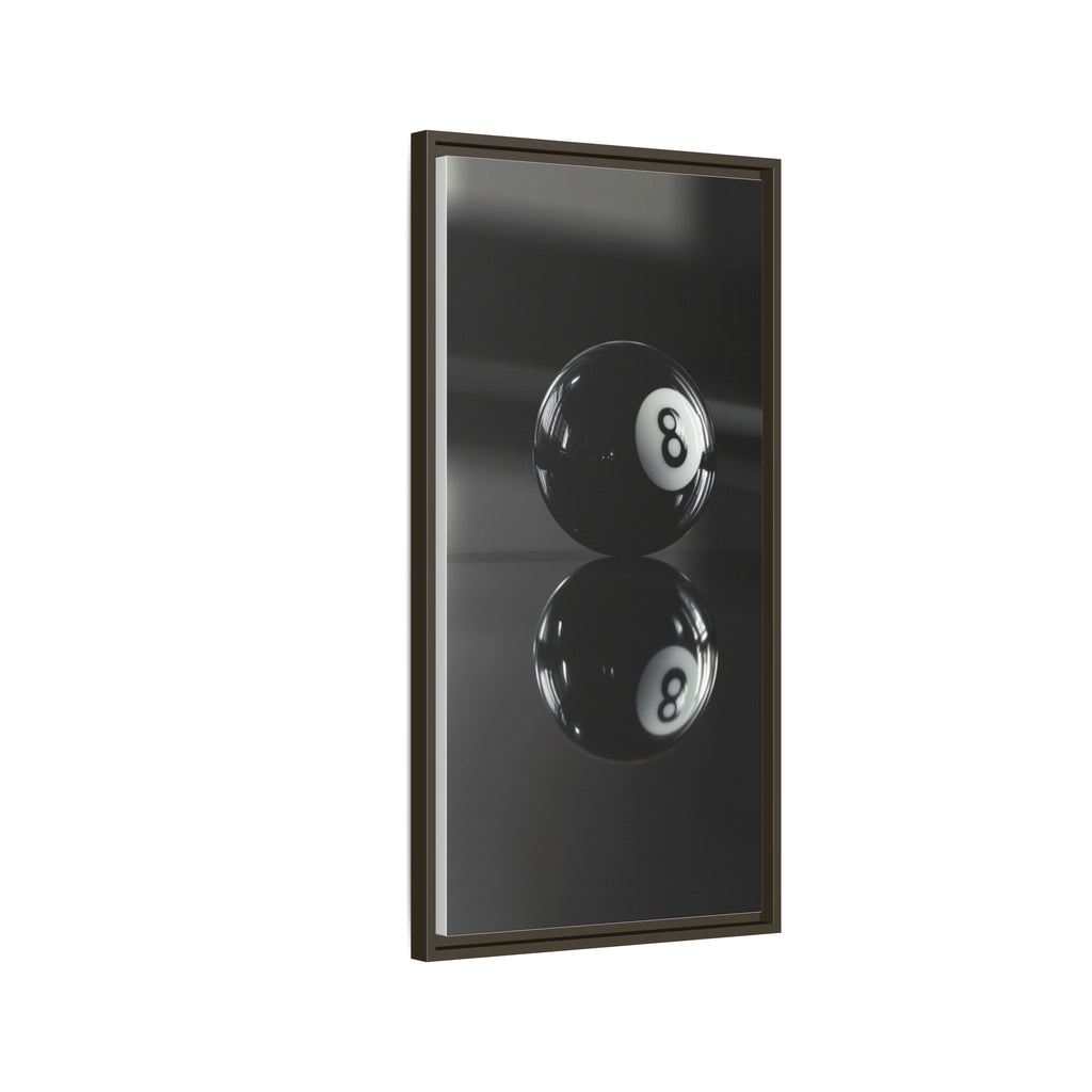 Eight Ball Reflection Matte Framed Canvas Print