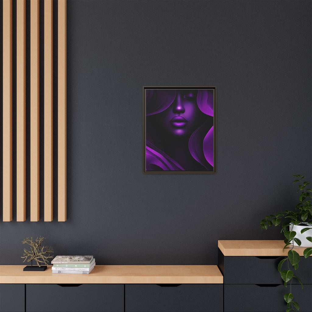 The Quiet Bloom – Purple Abstract Woman Portrait