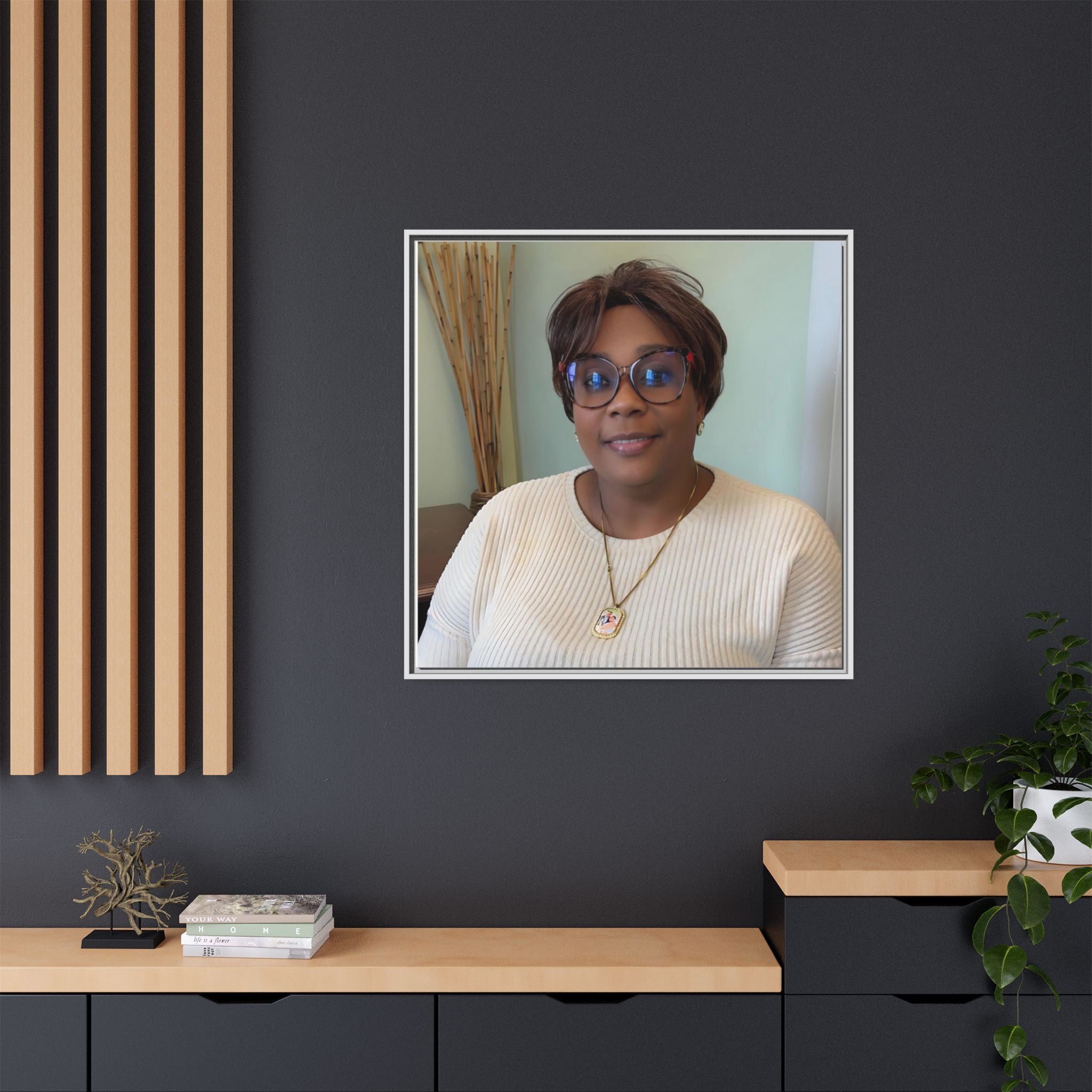 Framed Matte Canvas Portrait Print — Personalized Wall Art Gift