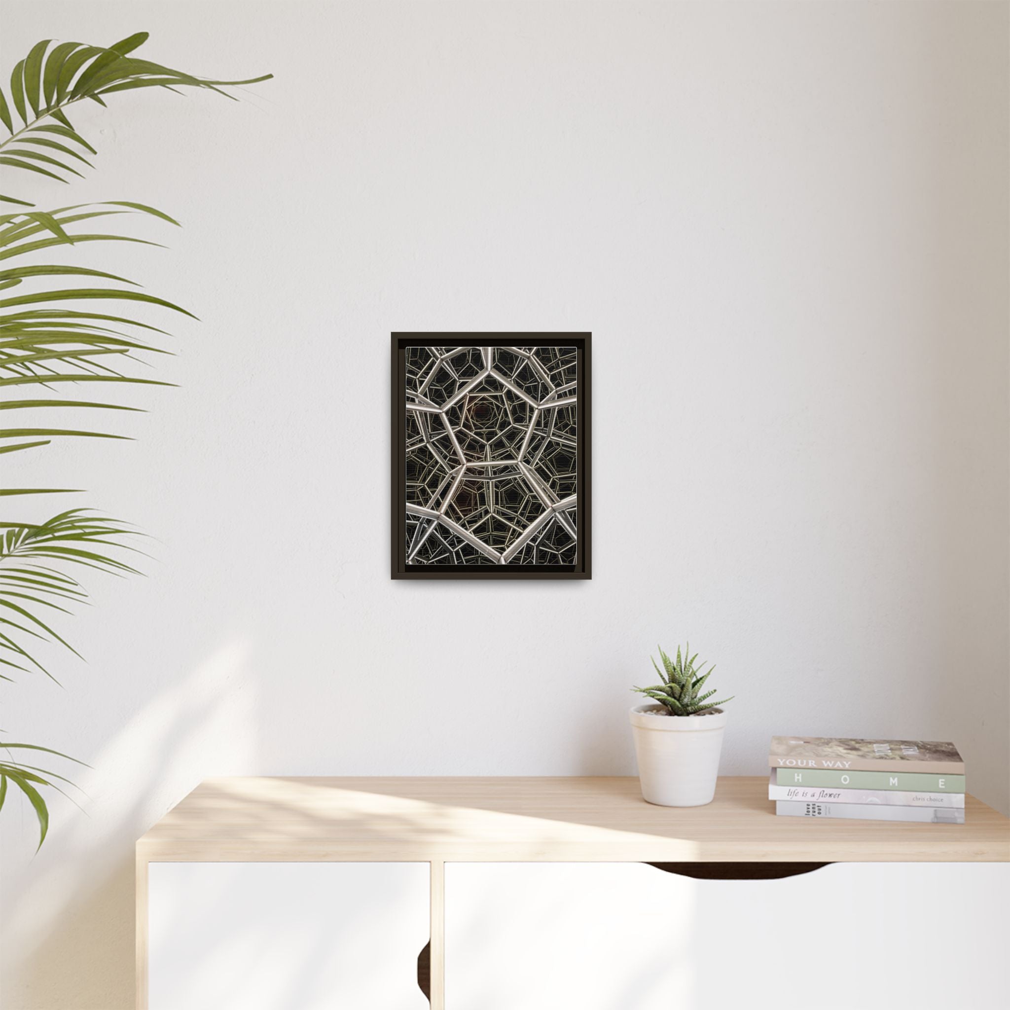 Framed Wall Art Print, Modern Geometric Canvas, Abstract Home Decor, Unique Gift, Stylish Office Art, Contemporary Room Decor