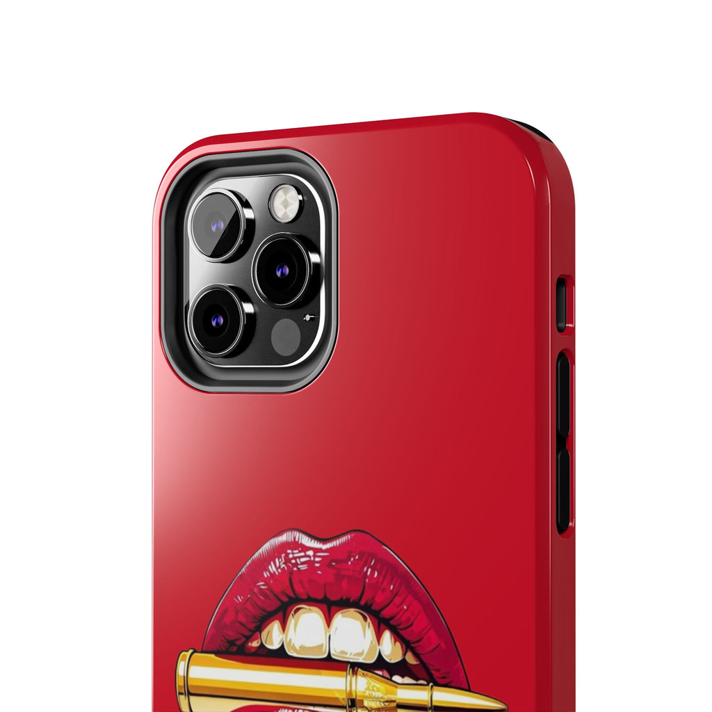 Bold Lipstick Phone Case - Tough Cover for Trendsetters, Vibrant Red Phone Skin, Fashionable Phone Accessory, Unique Gift for Her, [...]