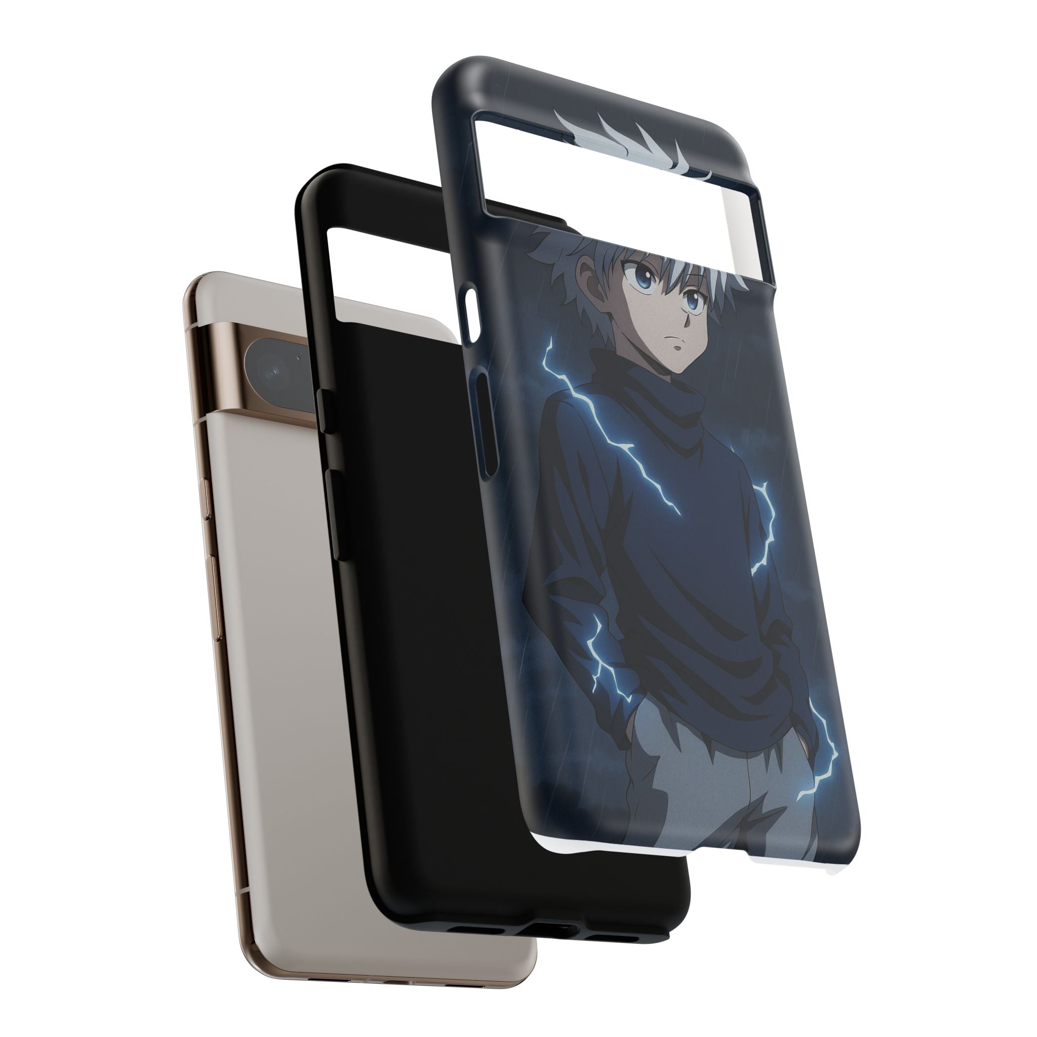 Anime Phone Case Featuring Lightning Design,