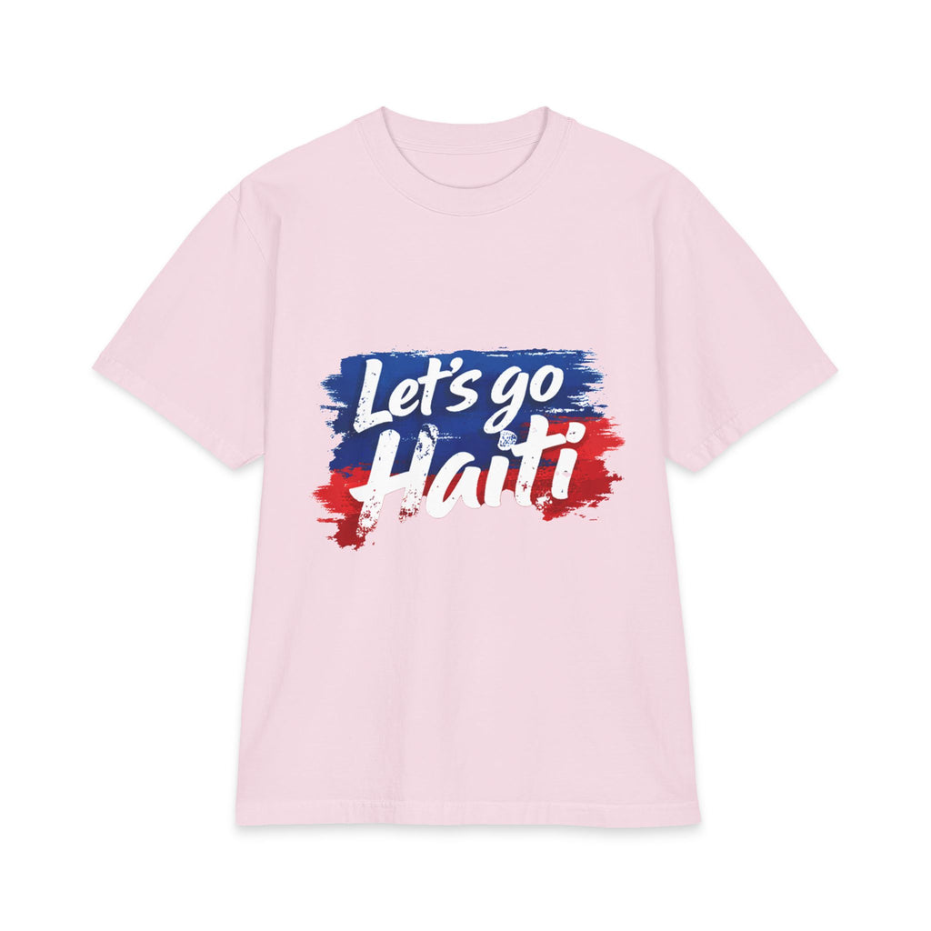 Let's Go Haiti T-Shirt — Patriotic Red & Blue Graphic Tee