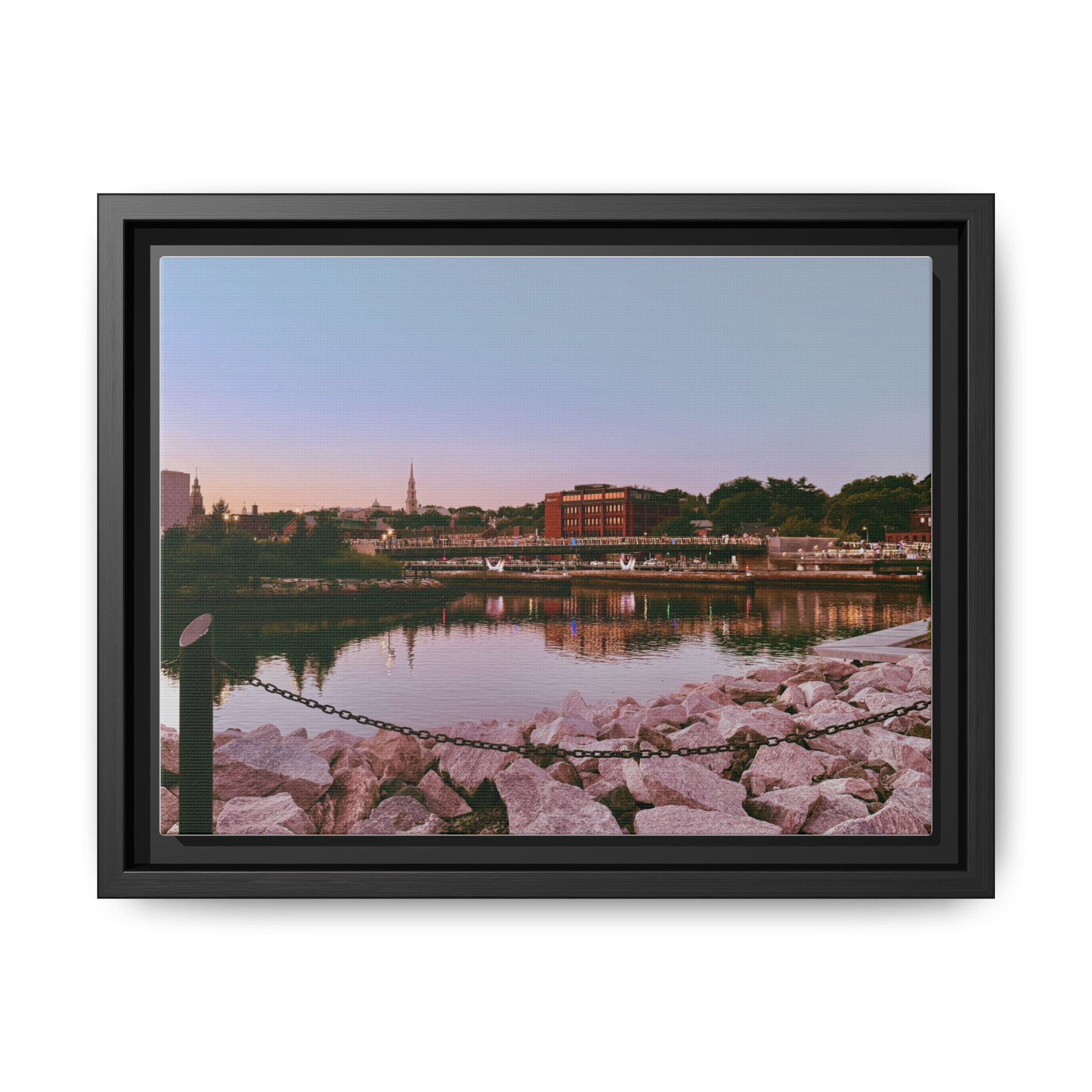 Tranquil Harbor Sunset Wall Art