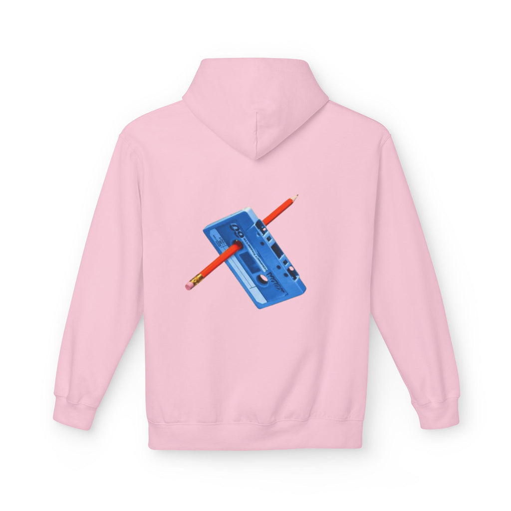 Blue Cassette Tape with Pencil Hoodie | Retro Music 80s 90s