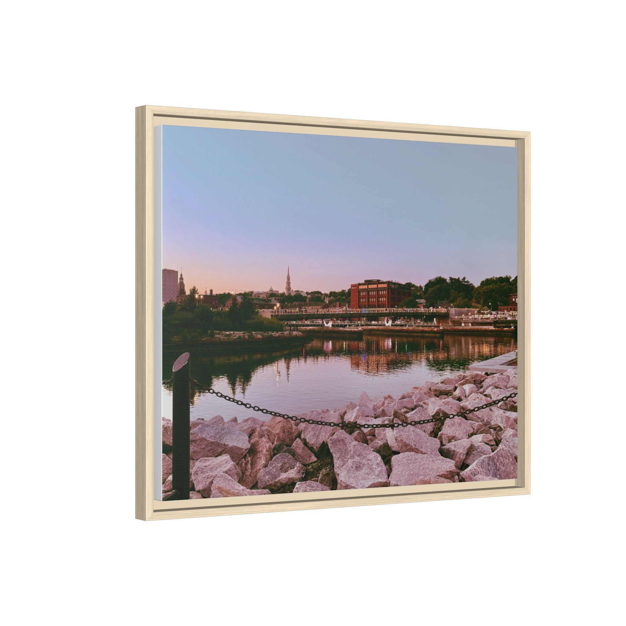 Tranquil Harbor Sunset Wall Art
