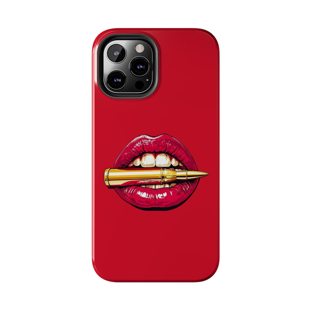 Bold Lipstick Phone Case - Tough Cover for Trendsetters, Vibrant Red Phone Skin, Fashionable Phone Accessory, Unique Gift for Her, [...]