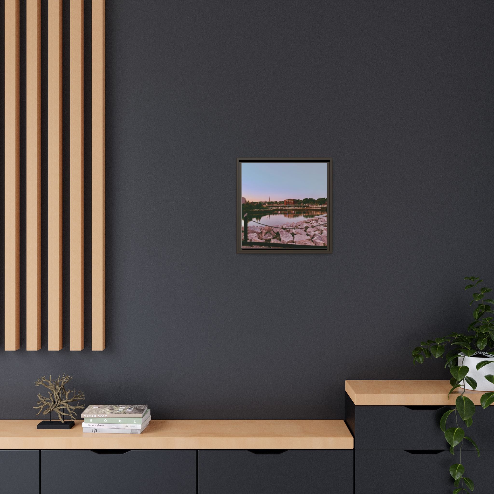 Tranquil Harbor Sunset Wall Art