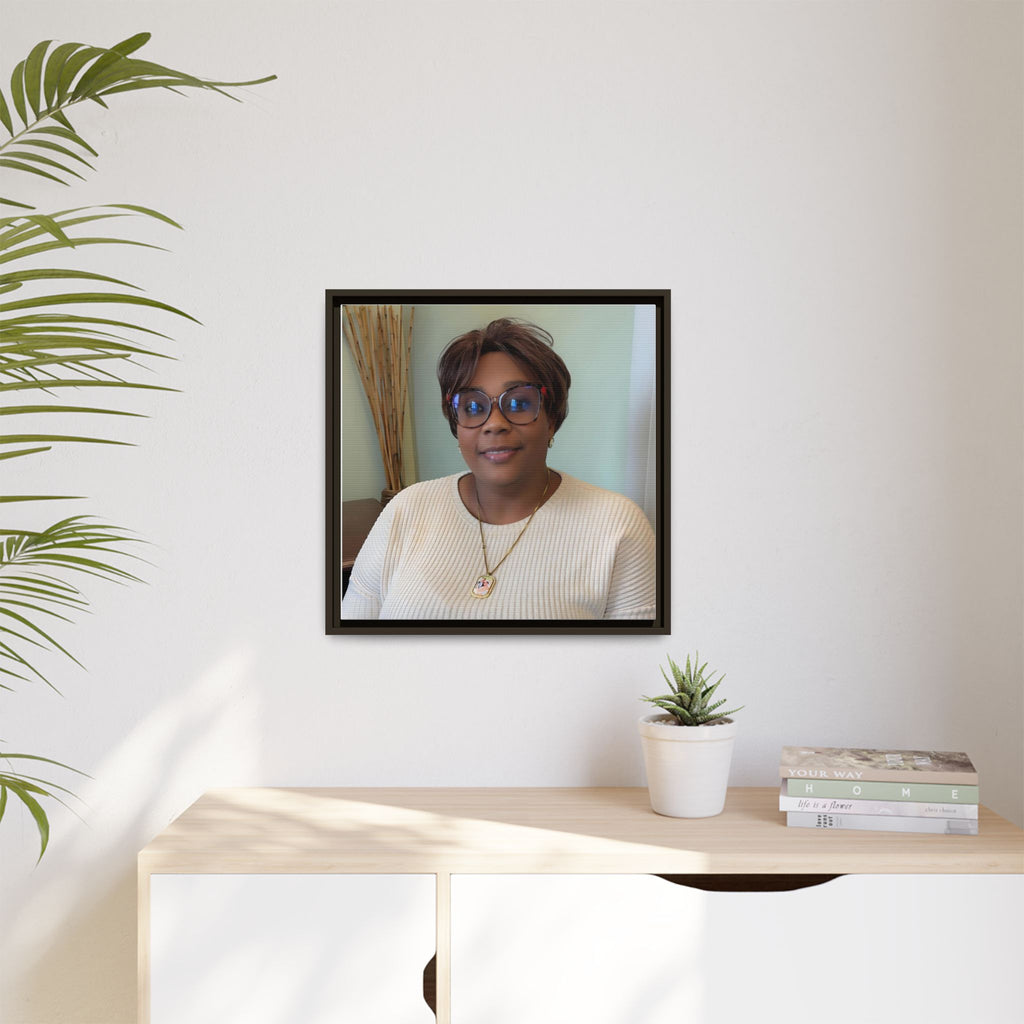 Framed Matte Canvas Portrait Print — Personalized Wall Art Gift