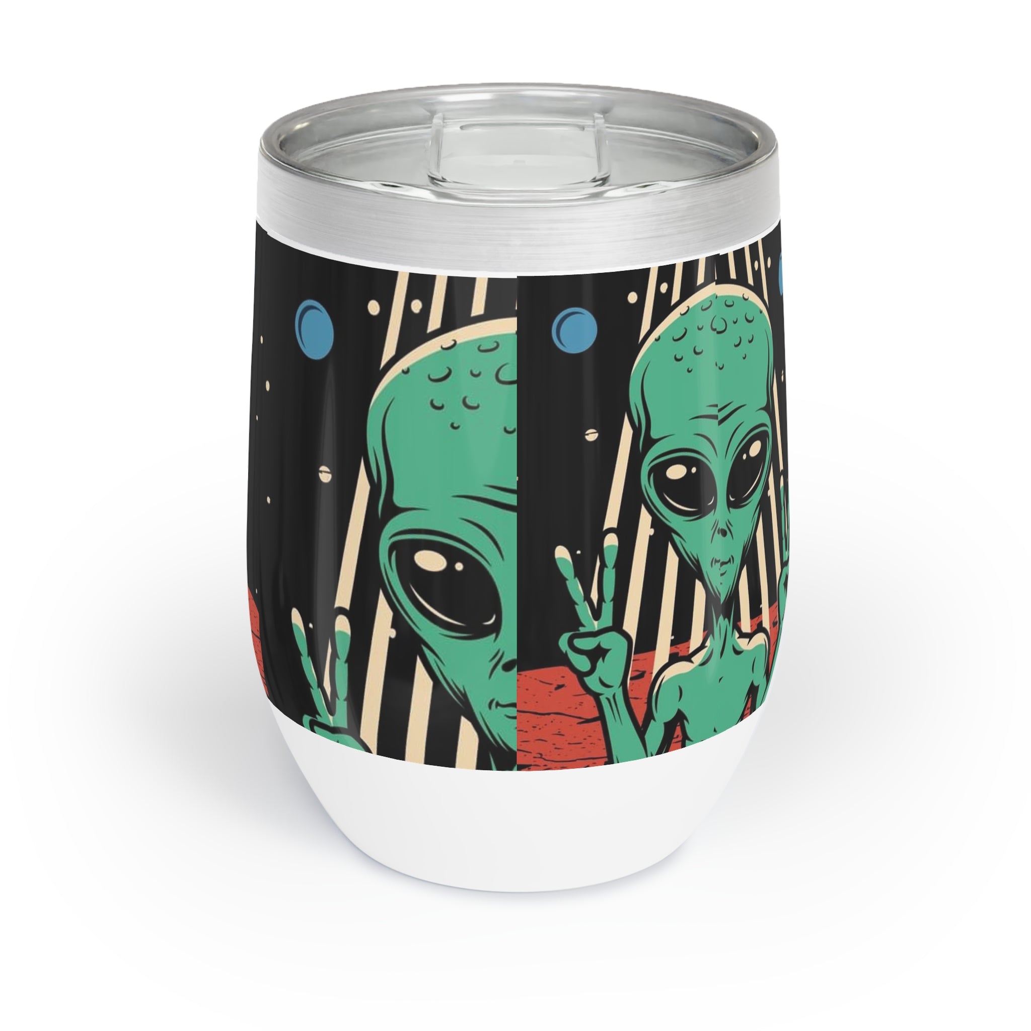 Alien Vibes Wine Tumbler, Chill Wine Cup