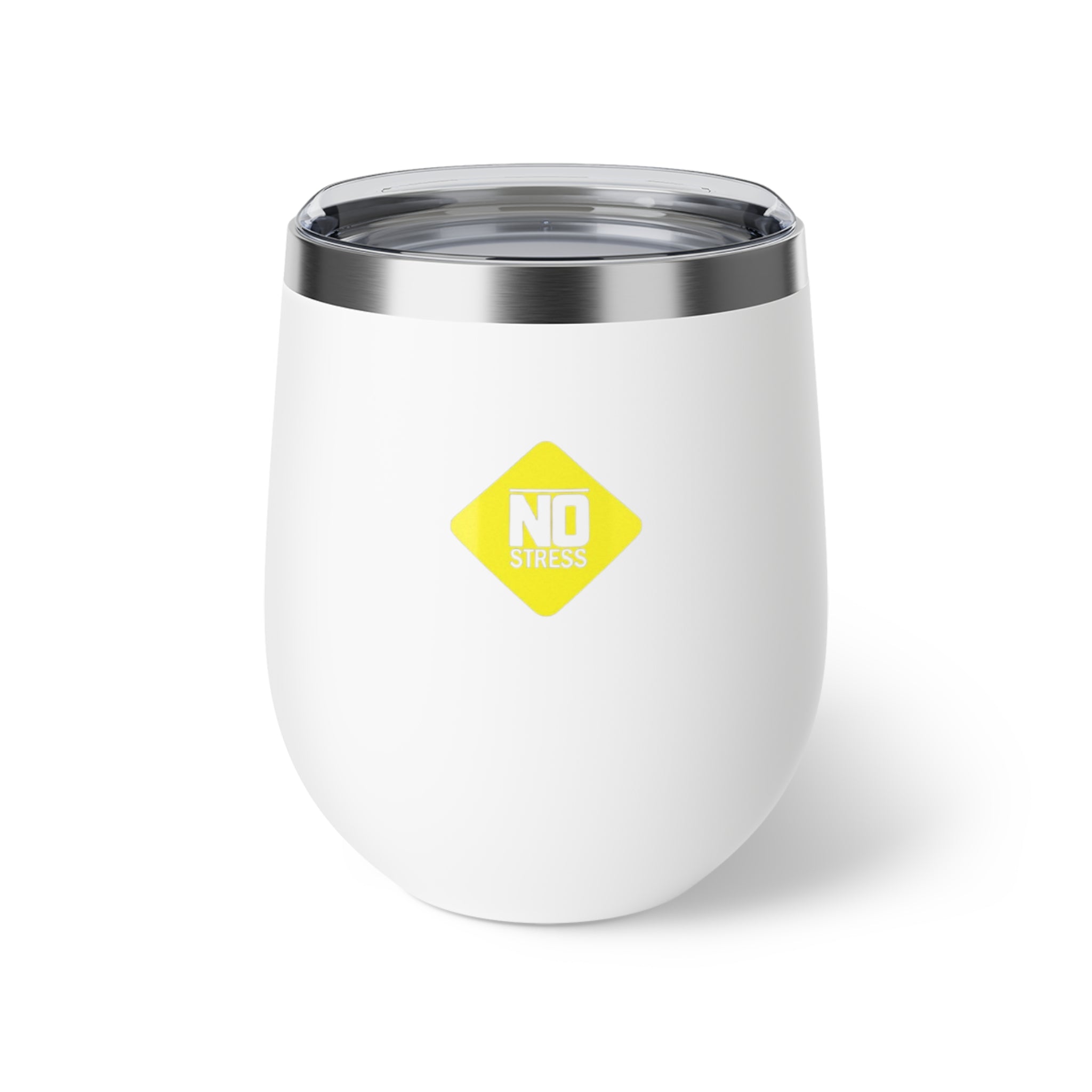 No Stress 12oz Insulated Wine Tumbler — Copper Vacuum Travel Cup