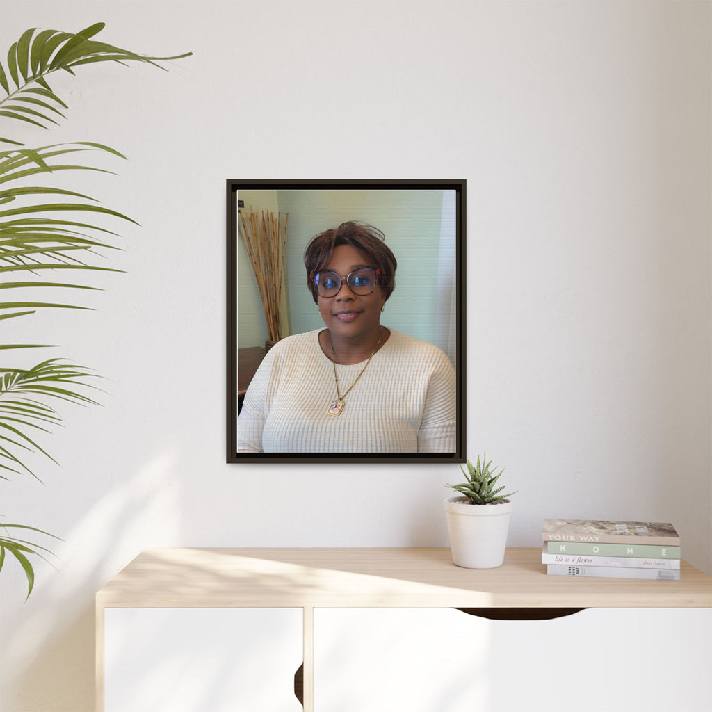 Framed Matte Canvas Portrait Print — Personalized Wall Art Gift