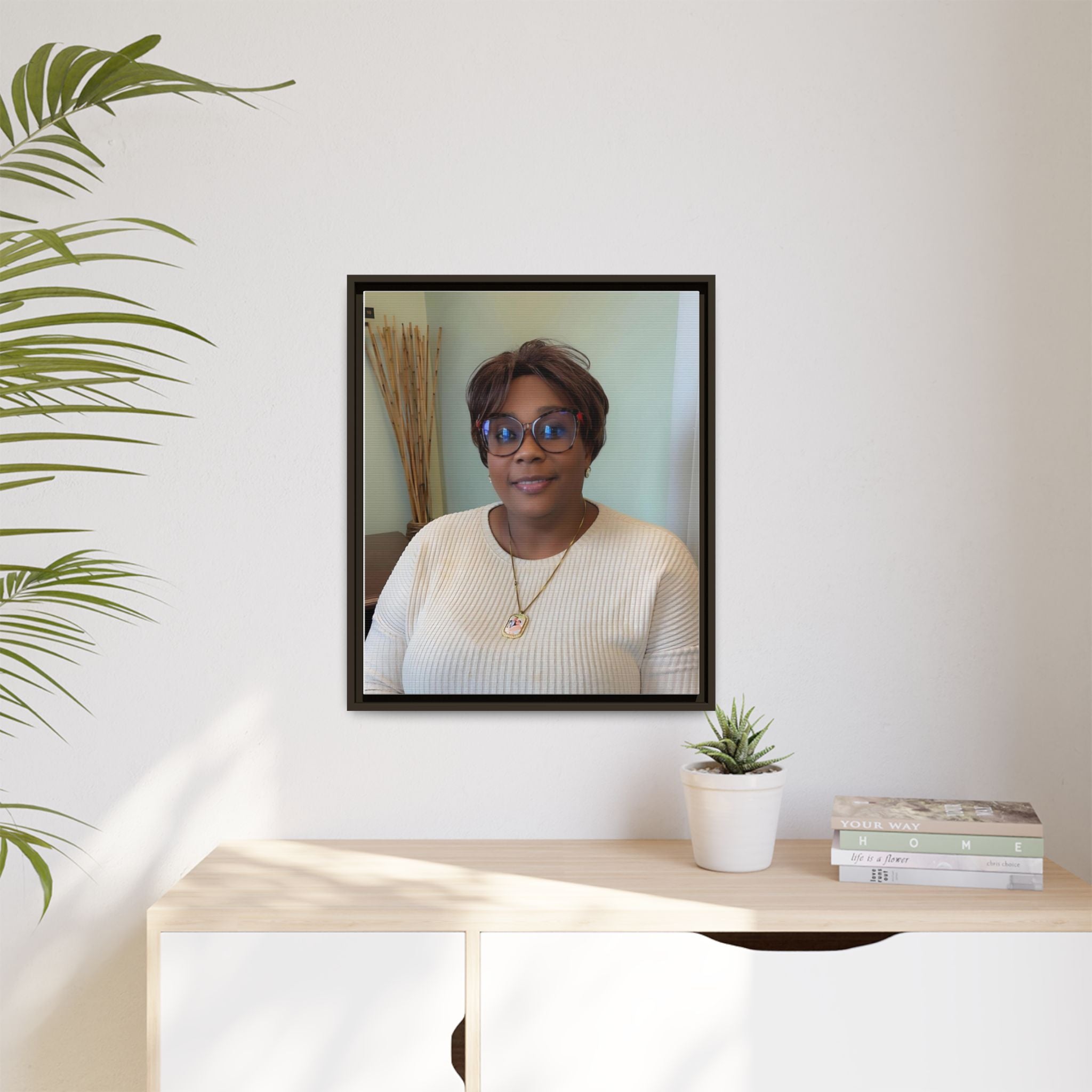 Framed Matte Canvas Portrait Print — Personalized Wall Art Gift