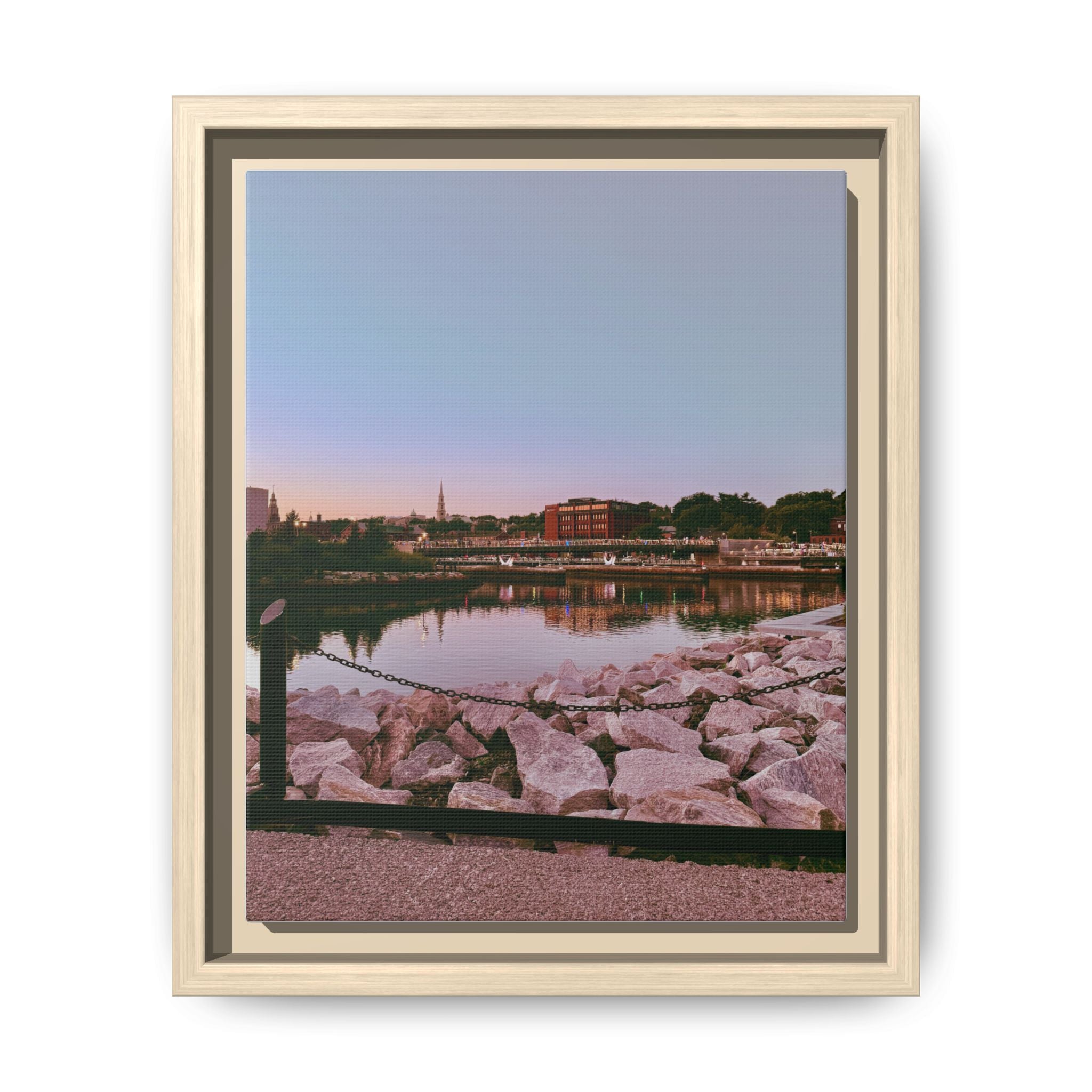 Tranquil Harbor Sunset Wall Art