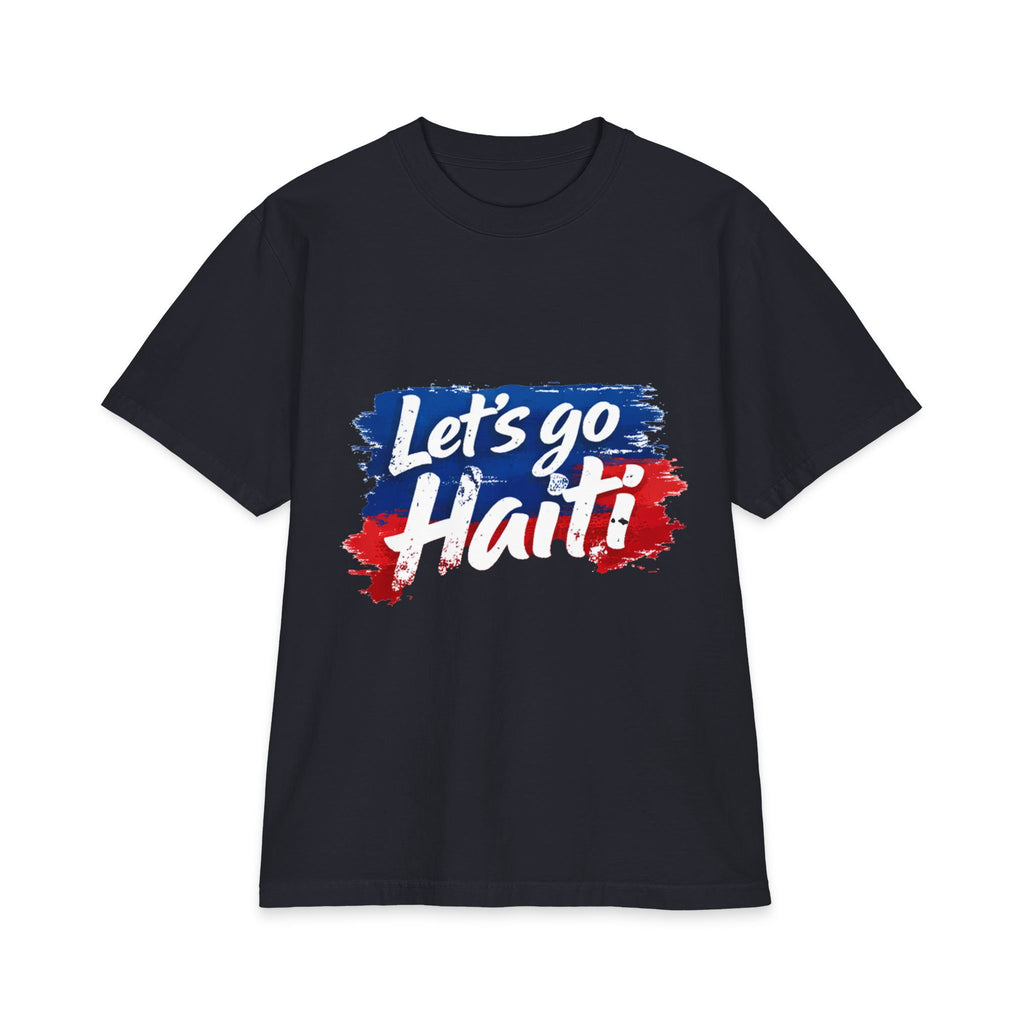 Let's Go Haiti T-Shirt — Patriotic Red & Blue Graphic Tee