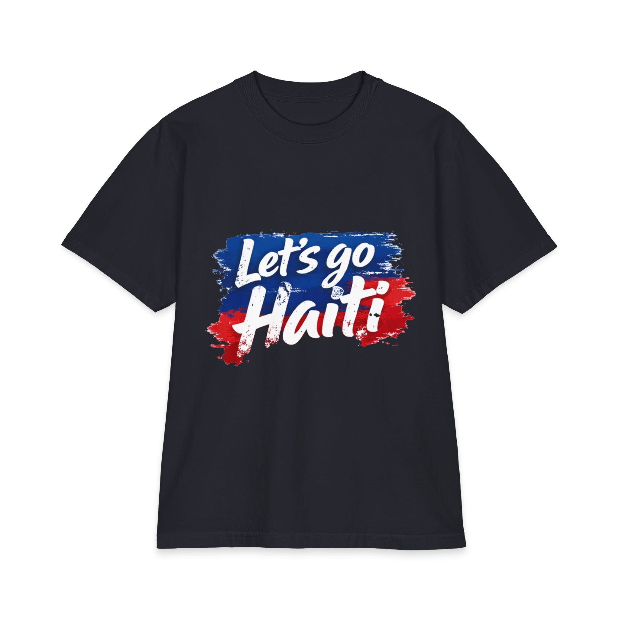 Let's Go Haiti T-Shirt — Patriotic Red & Blue Graphic Tee