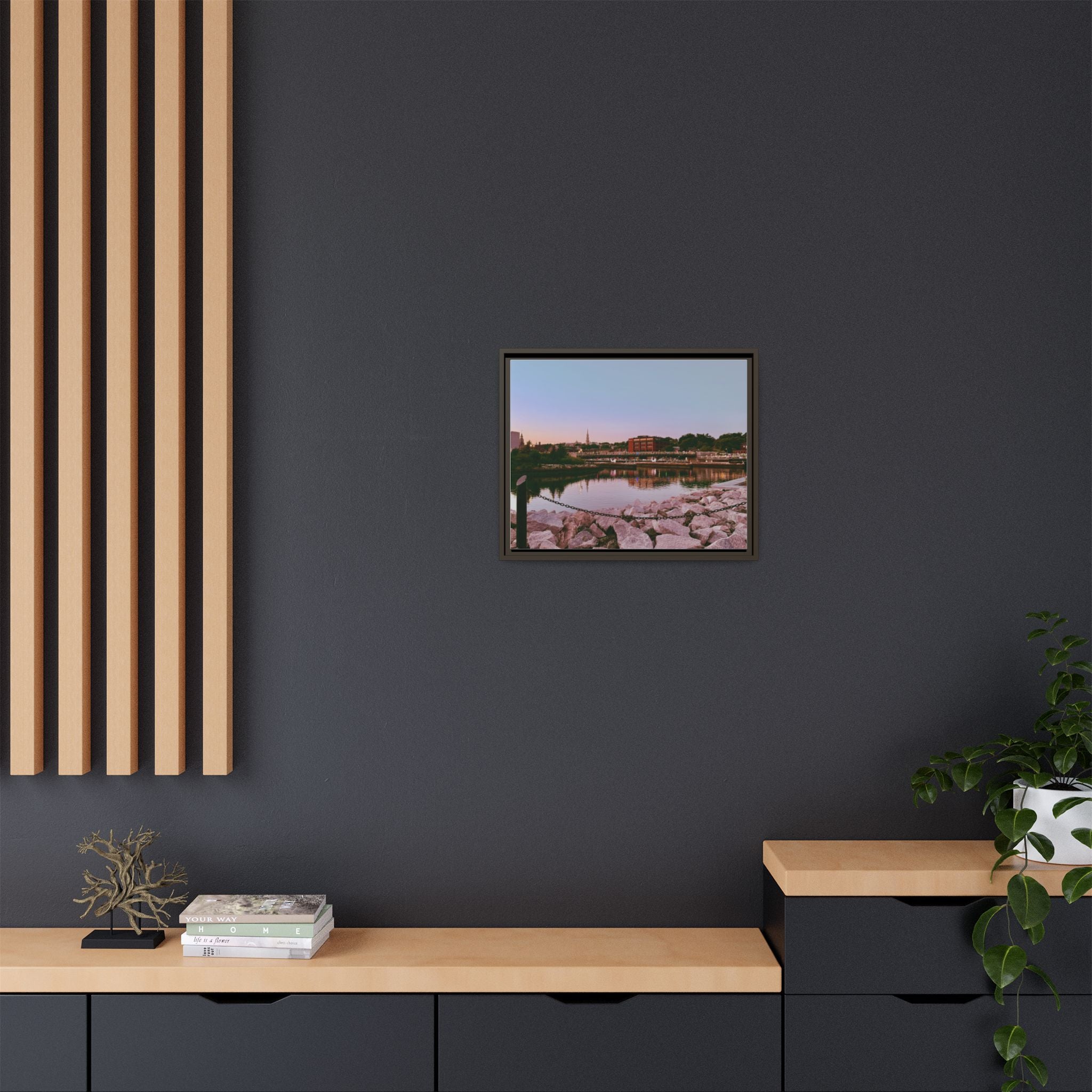 Tranquil Harbor Sunset Wall Art