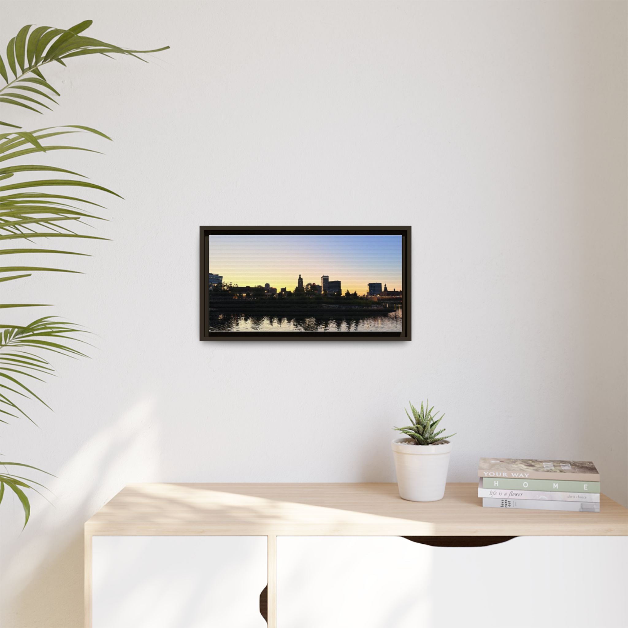 City Skyline Sunset Wall Art