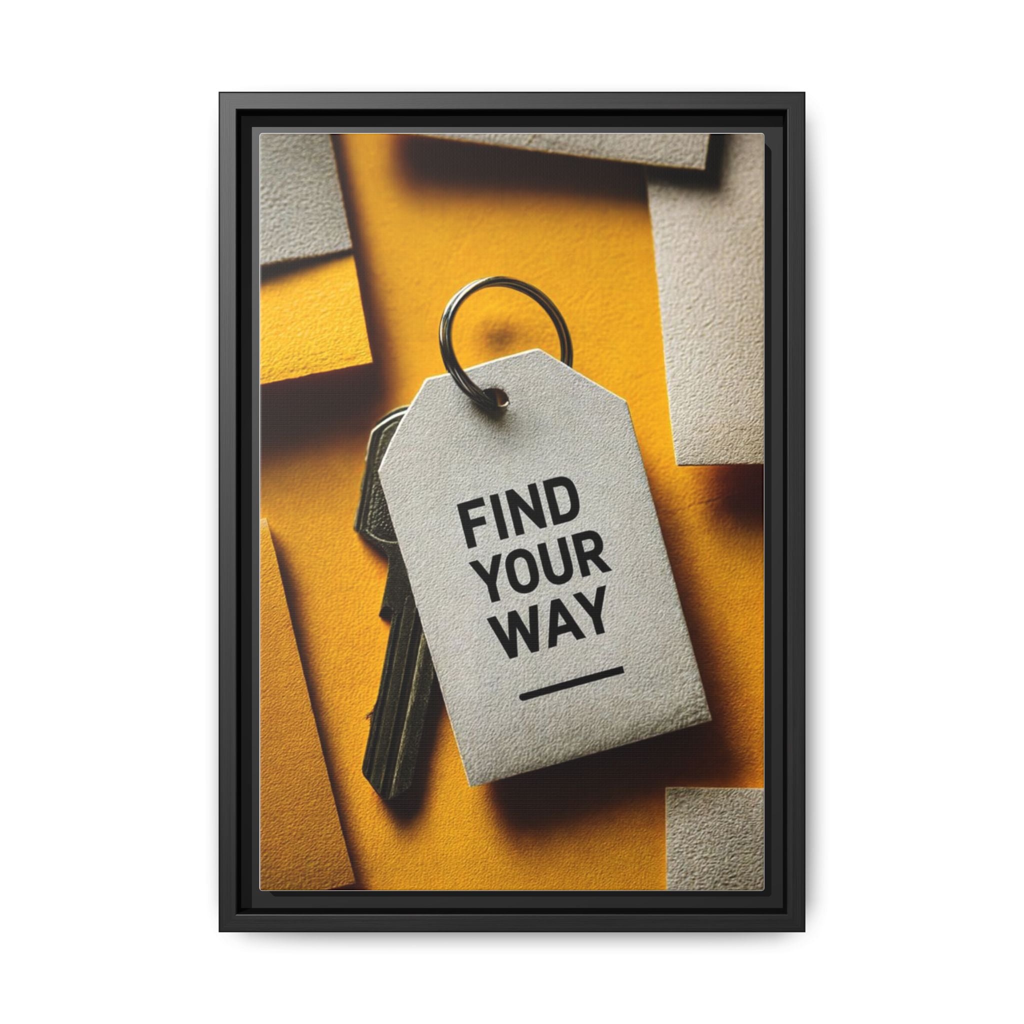 Find Your Way Motivational Wall Art — Framed Matte Canvas