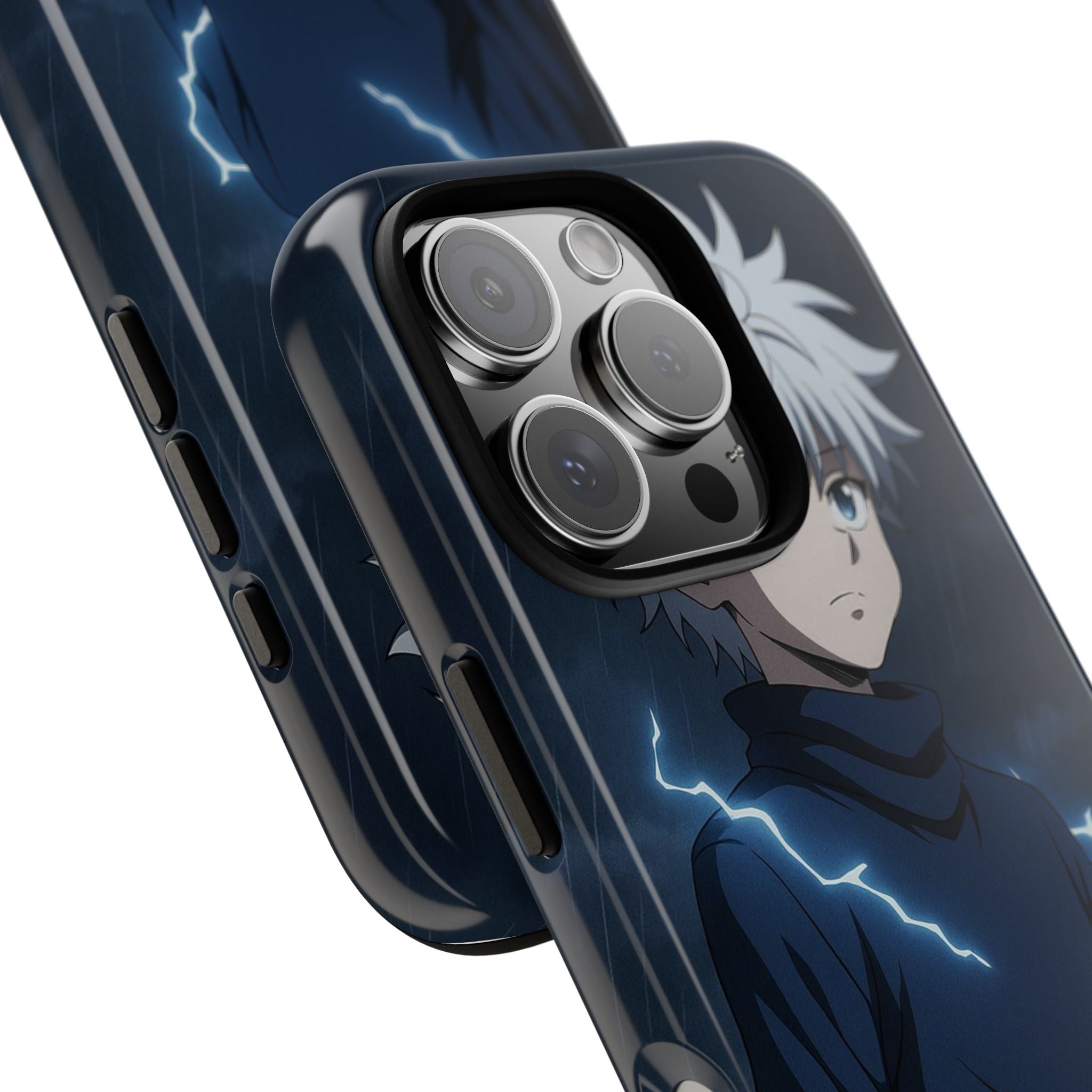 Anime Phone Case Featuring Lightning Design,