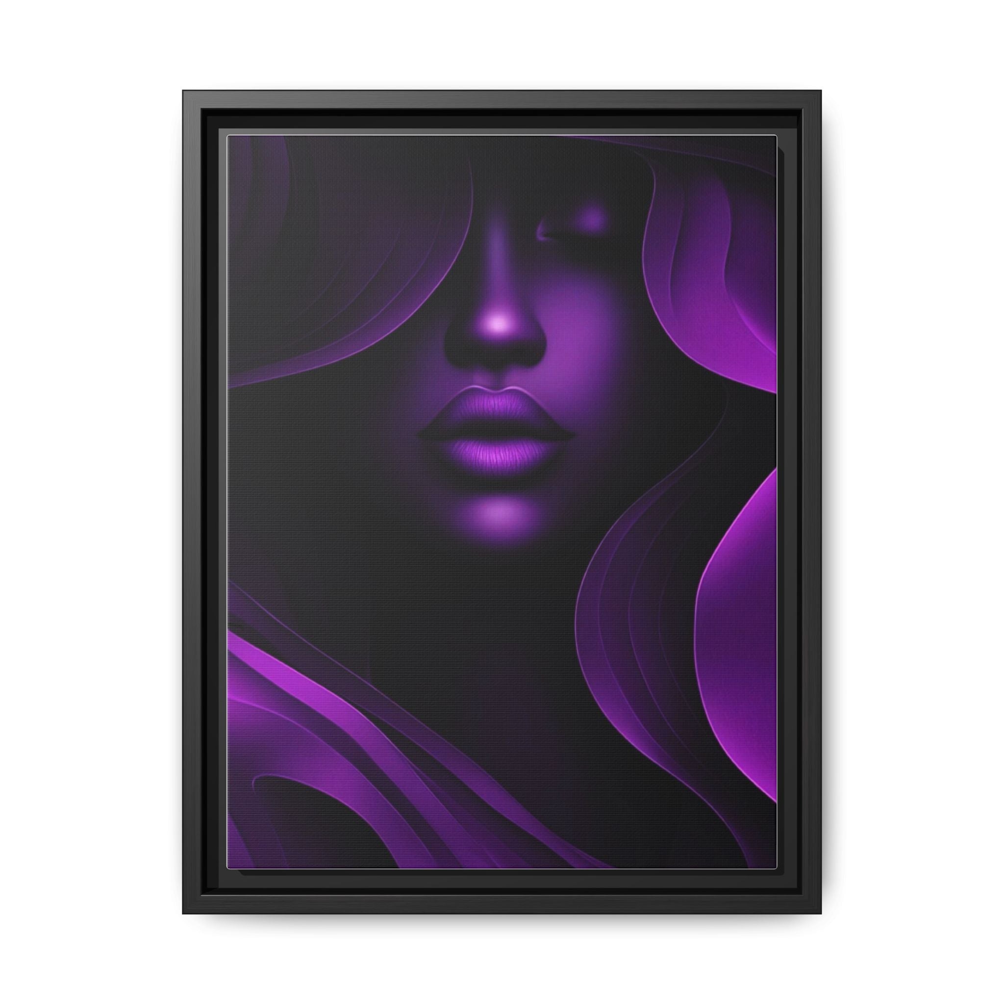 The Quiet Bloom – Purple Abstract Woman Portrait