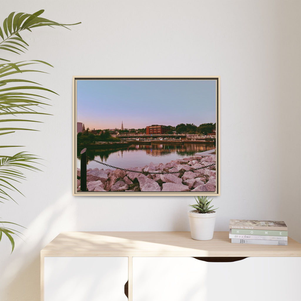 Tranquil Harbor Sunset Wall Art
