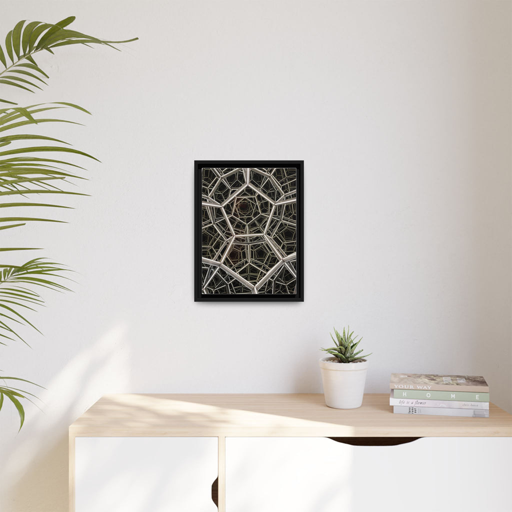 Framed Wall Art Print, Modern Geometric Canvas, Abstract Home Decor, Unique Gift, Stylish Office Art, Contemporary Room Decor