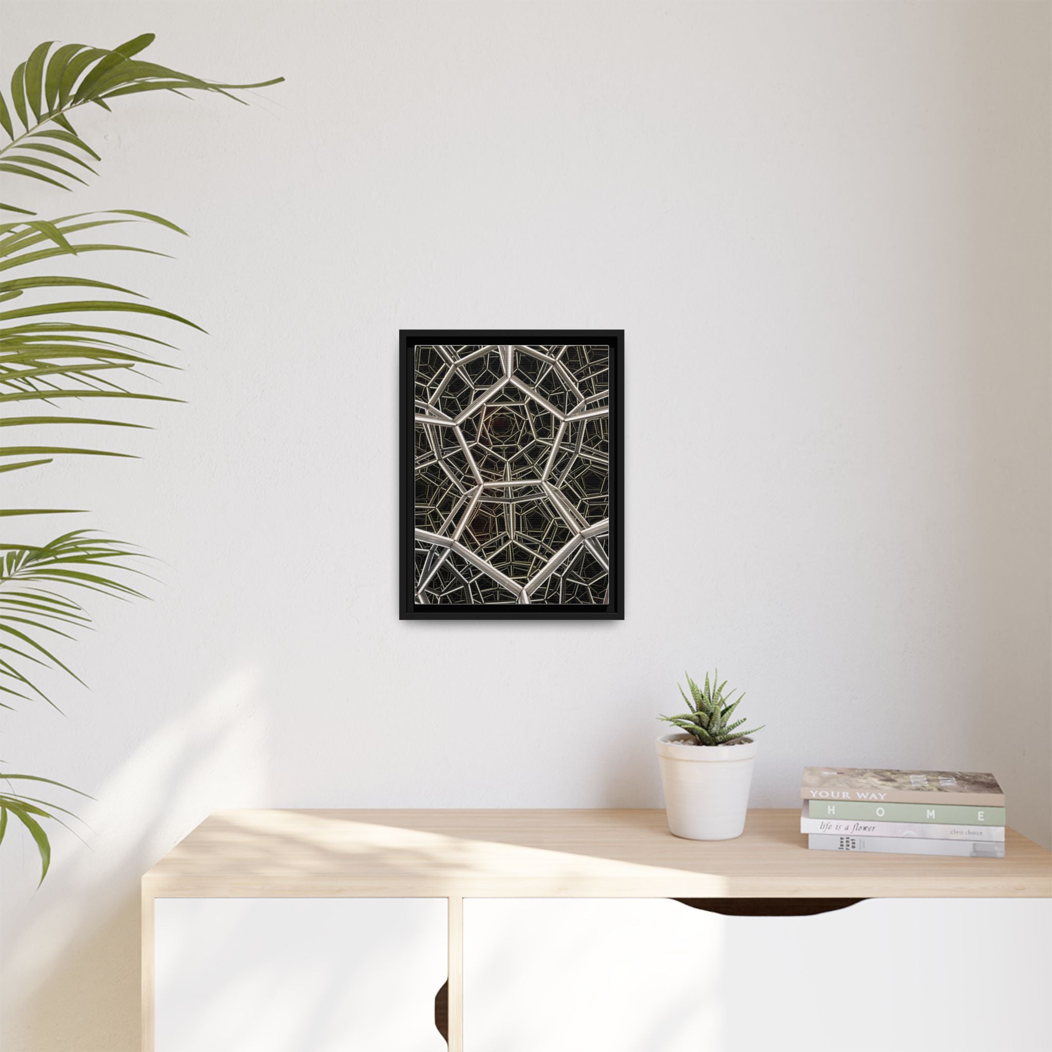 Framed Wall Art Print, Modern Geometric Canvas, Abstract Home Decor, Unique Gift, Stylish Office Art, Contemporary Room Decor