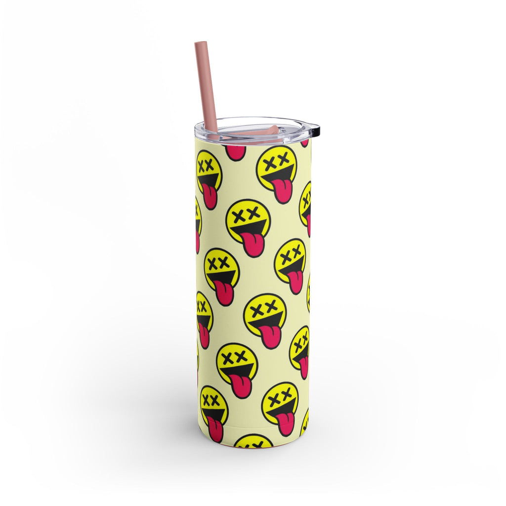 Funny Emoji Tumbler, 20oz, Party Cup, Gift for Teens, Drinkware, Kawaii Style, Summer Vibes, Unique Design