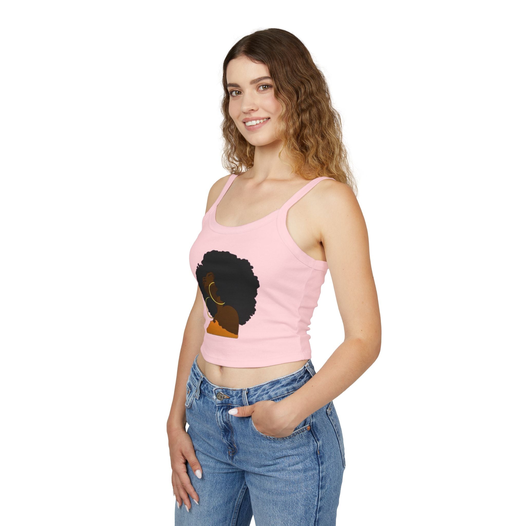 Afro Lady Spaghetti Strap